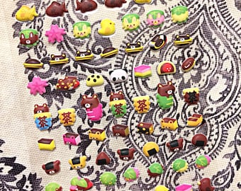 kawaii puffy food sticker sheet