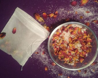 Simple salts: Rose and Dead Sea salt tea bags
