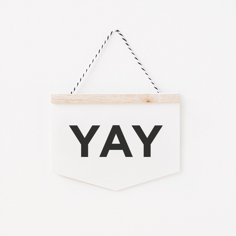 YAY wall hanging card