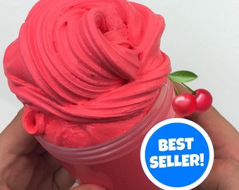 Cherry Bomb Butter Slime Scented || Bestseller - Made with Daiso Clay