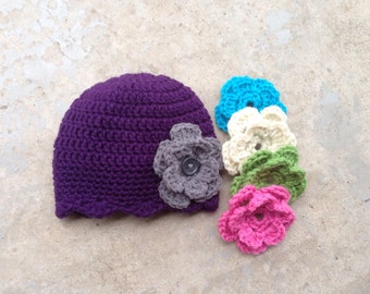 Lacy scalloped Flower hat