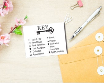 Bujo Key, Bullet journal key, Lengend, starter kit, clear sticker, transparent, Key for journal, planner key, planner legend, symbols,