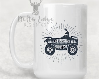 Life Begins where Comfort Zone Ends - Mug - Drinkware - Gift