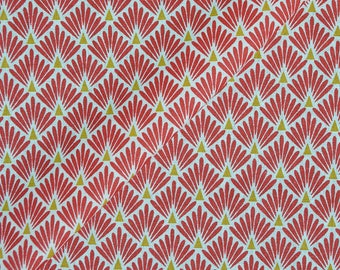 100% cotton poplin fabric - Red wide ranges patterns