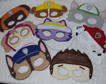 Paw Patrol Inspired mask set ONLY BOYS