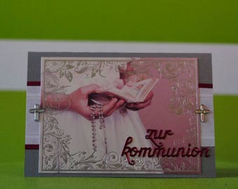 Greeting Card - Kommunion - Sacrament - handmade unique piece