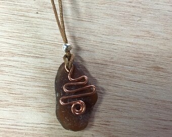 Beach glass necklace
