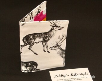 Deer credit card wallet - Business card holder - Handmade Credit card organiser - Business card pocket wallet - Card holder.