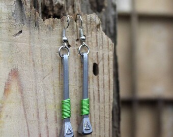 Long Silver Earrings Horse Earrings Horseshoe Nails Horse Girl Gift Country Girl Gift Country Girl Jewelry