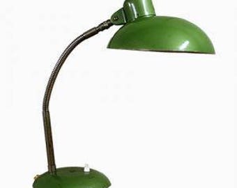 Green Vintage Industrial Bauhaus Desk Lamp by SIS, Germany 1950's - antique desk lamp - Mid-century desk lamp - Table lamp - old school