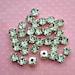 6mm Sew On Rhinestones. 6mm Glass Buttons. 30 Pieces.