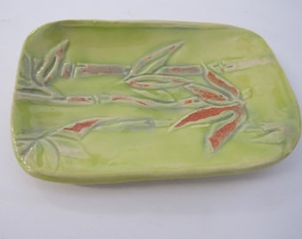 Hand Made Ceramic Pottery Soap Dish or Trinket Dish Non Toxic