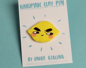 Sneaky Lemon Pin/Badge/Brooch