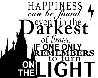 Harry Potter Dumbledore Quote Design for Silhouette Studio, Cut Files, Clip Art, INCLUDES SILHOUETTE FILE