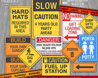 road worker signs