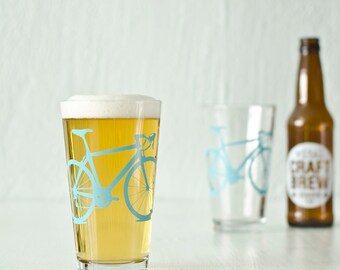 VITAL BICYCLE GLASSWARE screen printed bike glasses Pint