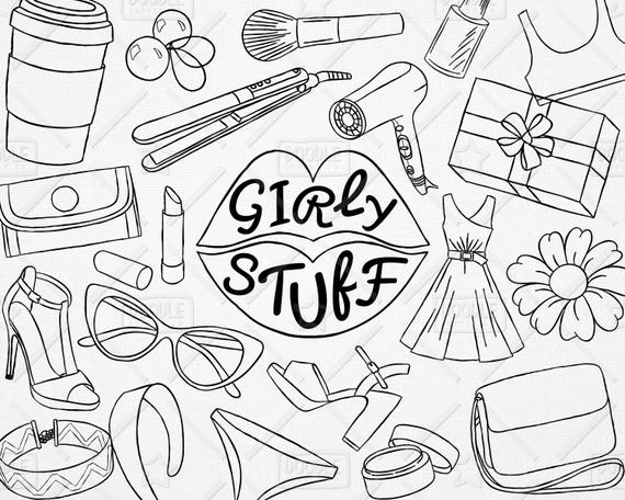 Download Doodle Girly Stuff Vector Pack Girly Things Girly Clipart