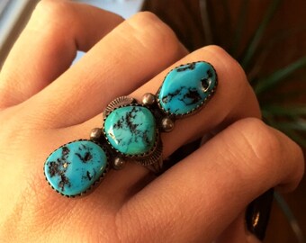 Vintage Turquoise and Sterling Silver Ring