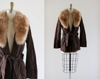 1970's suede + shearling coat