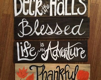 Hand Painted Reclaimed Wood Signs