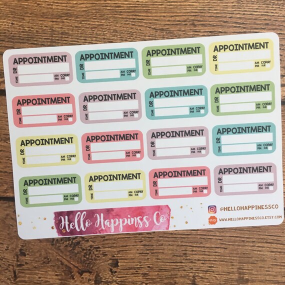 Download Appointment Stickers Planner Stickers Functional Stickers