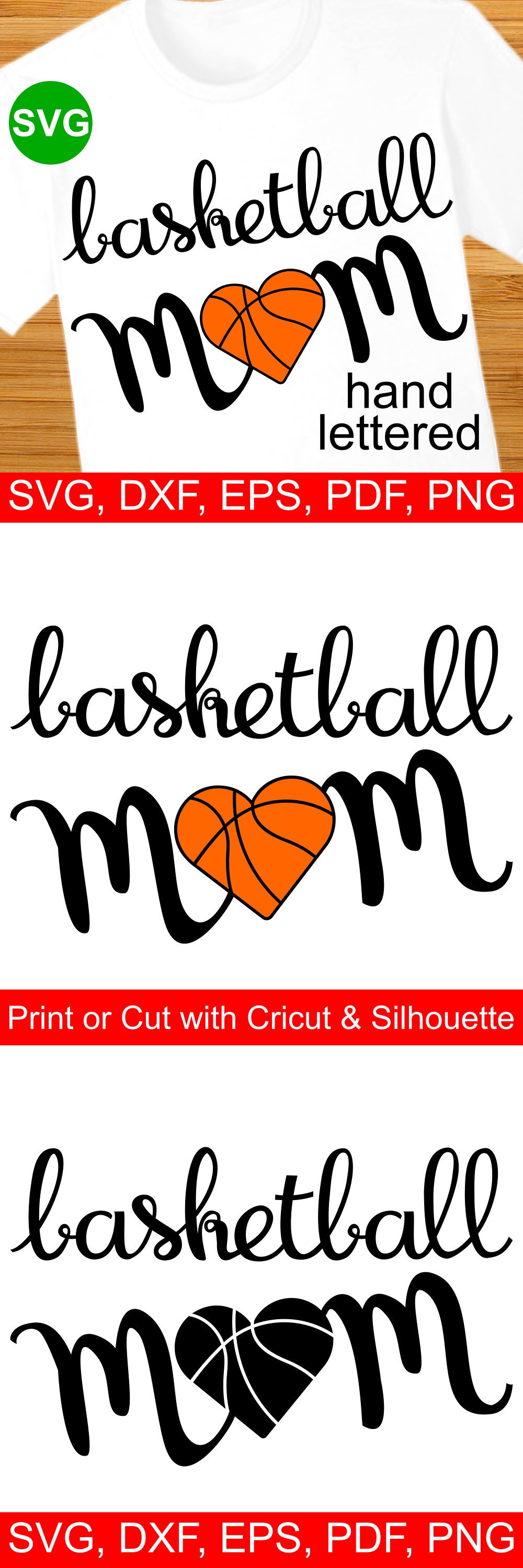 Download Basketball Mom SVG File and Printable Clipart to make a Basketball Mom shirt or gift to wear ...