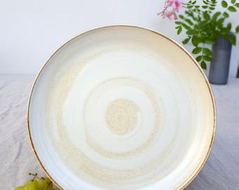 Ceramic Plate, Dinner Plates set, White Plates, Salad Plate, Ceramic Plate Set, Decorative Plate, Handmade Plate, Housewarming Gift, Pottery