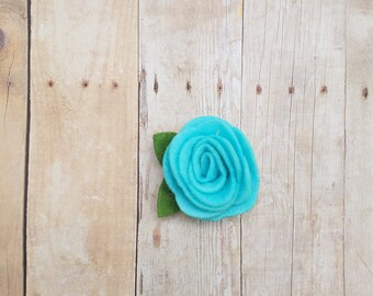 Felt rosette bow, rosette, felt rose bow