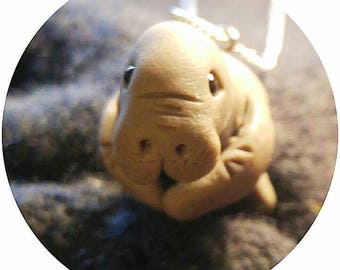 Handsculpted Florida Manatee Necklace