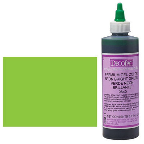 8 OZ Bright Green Premium Food Coloring Gel/ Green Gel Food 8 OZ Bright Green Premium Food Coloring Gel/ Green Gel Food