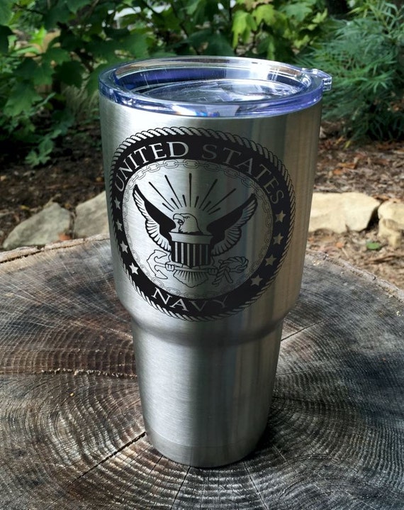 Custom Engraved Navy Seal 30 oz. Yeti Rambler Tumbler or RTIC