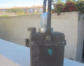 Vintage French Lantern Vintage Railway Lamp, Wonder Lamp, Railway Lamp used by the railway workers in France chemin de fer français SNCF