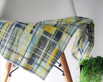 MADE TO ORDER Plaid swaddle blanket, Baby swaddle/ wrap, Baby blanket, Bassinet/ pram blanket, Nursery decor, Newborn/ baby shower gift.