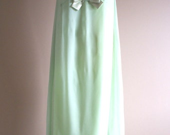 1960's Sea Foam Green Chiffon Dream and Lace One of a Kind Party Dress