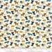 Moda WOOF WOOF MEOW - 100% cotton fabric by the yard 36 x 44 - Cats on Navy Cream background fabric