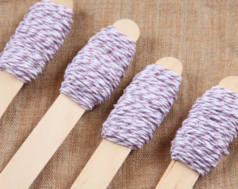 Bakers twine bianco e viola lilla 9m / 9m of Lilac and White Bakers Twine