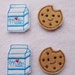 Milk and Cookies felties DIY Hair Clips Felt Embroidery Embellishment Milk and Cookies