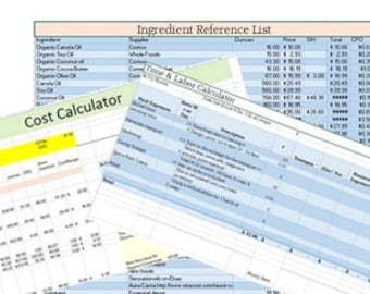 Soap Bar Cost Calculator & Canola Soap Recipe with Instructions; Create Beautiful Bubbly Soaps, Price using the calc, DIY Business in a Box