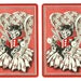 ROMANCE 4 CATS (2) Vintage Single Swap Playing Cards Paper Ephemera Scrapbook