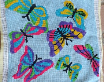 Needlepoint Butterfly Picture