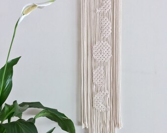 Moon phases macrame wall hanging nutural cotton