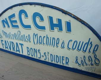 Vintage French Hand Painted Shop Sign