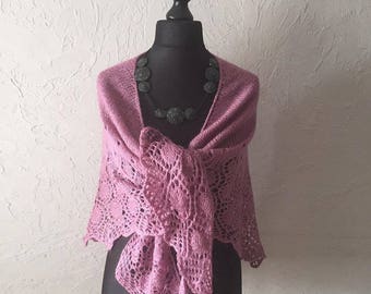 Hand knitted shawl