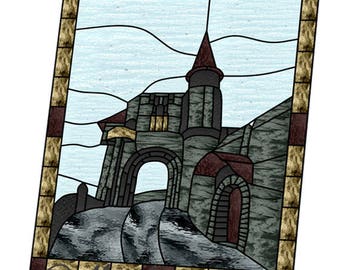 Castle stained glass pattern