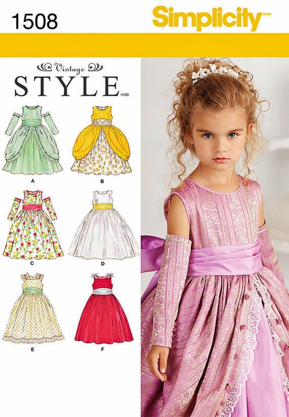Flower Girl  Dress  Pattern  Childs Princess Dress  Pattern 