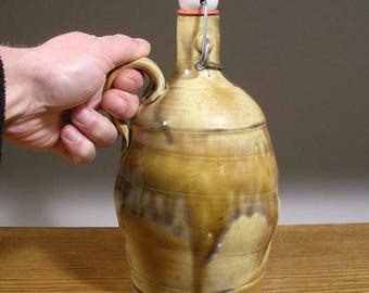 62oz Beer Growler , Craft Beer Growler , To Go Beer Growler , Swing Top Growler , Ceramic Growler , Handmade Growler , Growlers