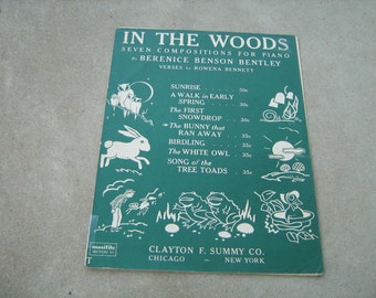 1938 vintage sheet music ( in the woods )