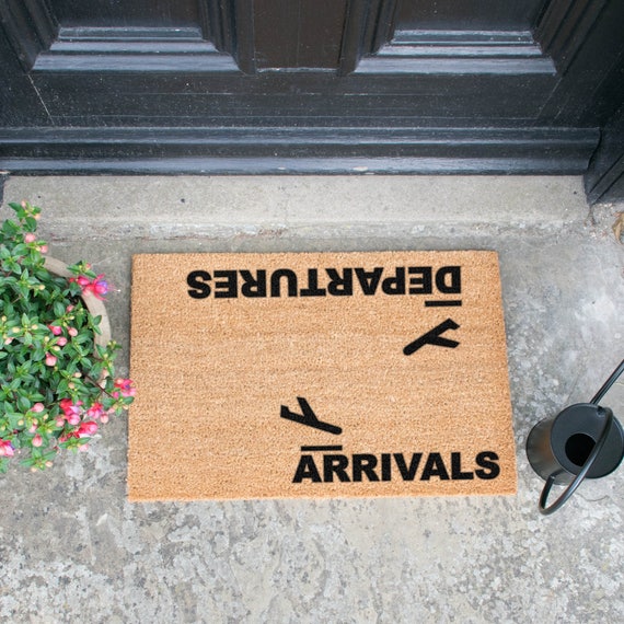 Arrivals Departures doormat 60x40cm Travellers gift Air