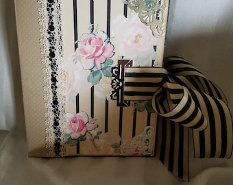 Rose Stripe 9 x 7 Mini Album Tutorial