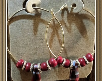 Red and Charcoal Hoops